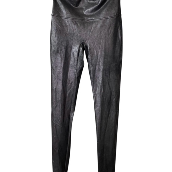 SPANX Faux‎ Leather Black Leggings - Picture 1 of 7